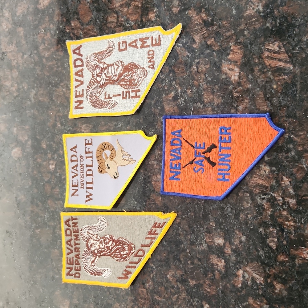 1970s lot of 4 nevada fish and game patches